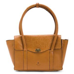 WILD WEST Leather Flap Turnlock Tote
